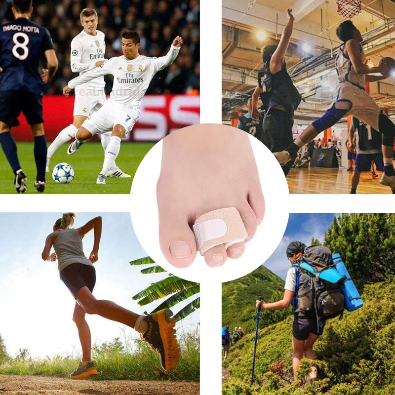 Yimanduo 6 Pcs Broken Toe Separator Wrap Hammer Toe, Toe Straightener, Cushioned Bandages Toe Splint Wraps Separator for Broken Injured Finger Hammer Toe - Image 4